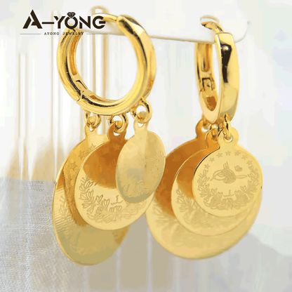 Gold Coin Earrings