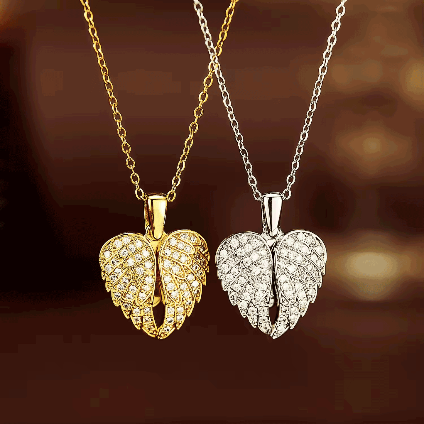 Soaring Love Dual-Heart Falcon Pendant