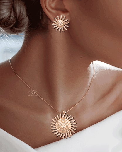 Shine Like the Sun Pendant and Earring Set