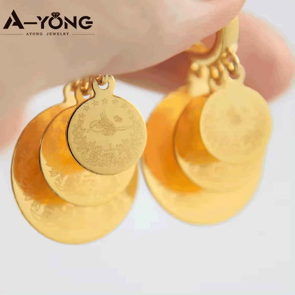 Gold Coin Earrings