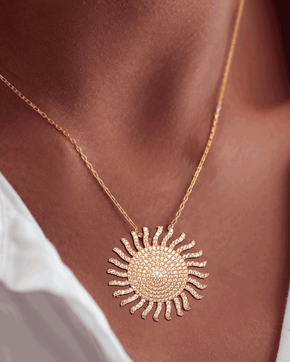 Shine Like the Sun Pendant and Earring Set