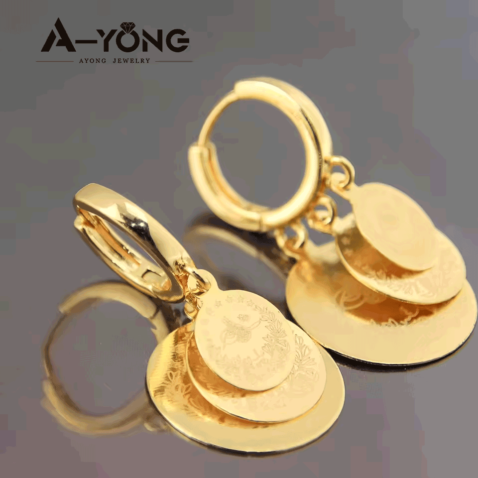 Gold Coin Earrings