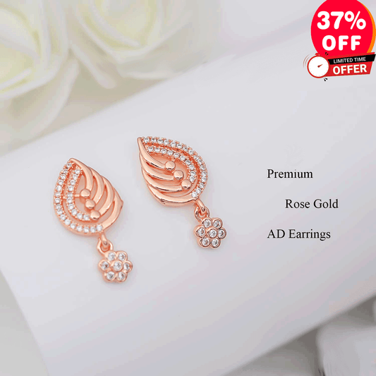 LEAF SHAPE GOLD EARRINGS