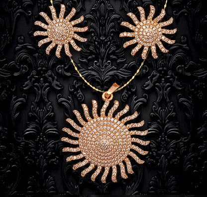 Shine Like the Sun Pendant and Earring Set